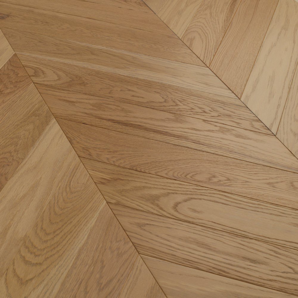 Паркет Елка Французская Lab Arte Chevron Дуб Натур Бург лак 400/328х125х14/3/60°