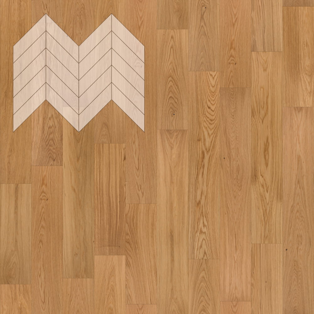Паркет Елка Французская Lab Arte Chevron Дуб Натур лак 600/475х125х14/3/45°