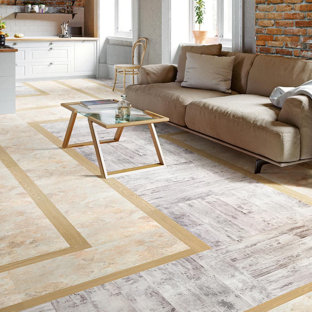Покрытие ПВХ Tarkett модульное ArtVinyl NEW AGE MISTY планка 152х914 (2,5 м)