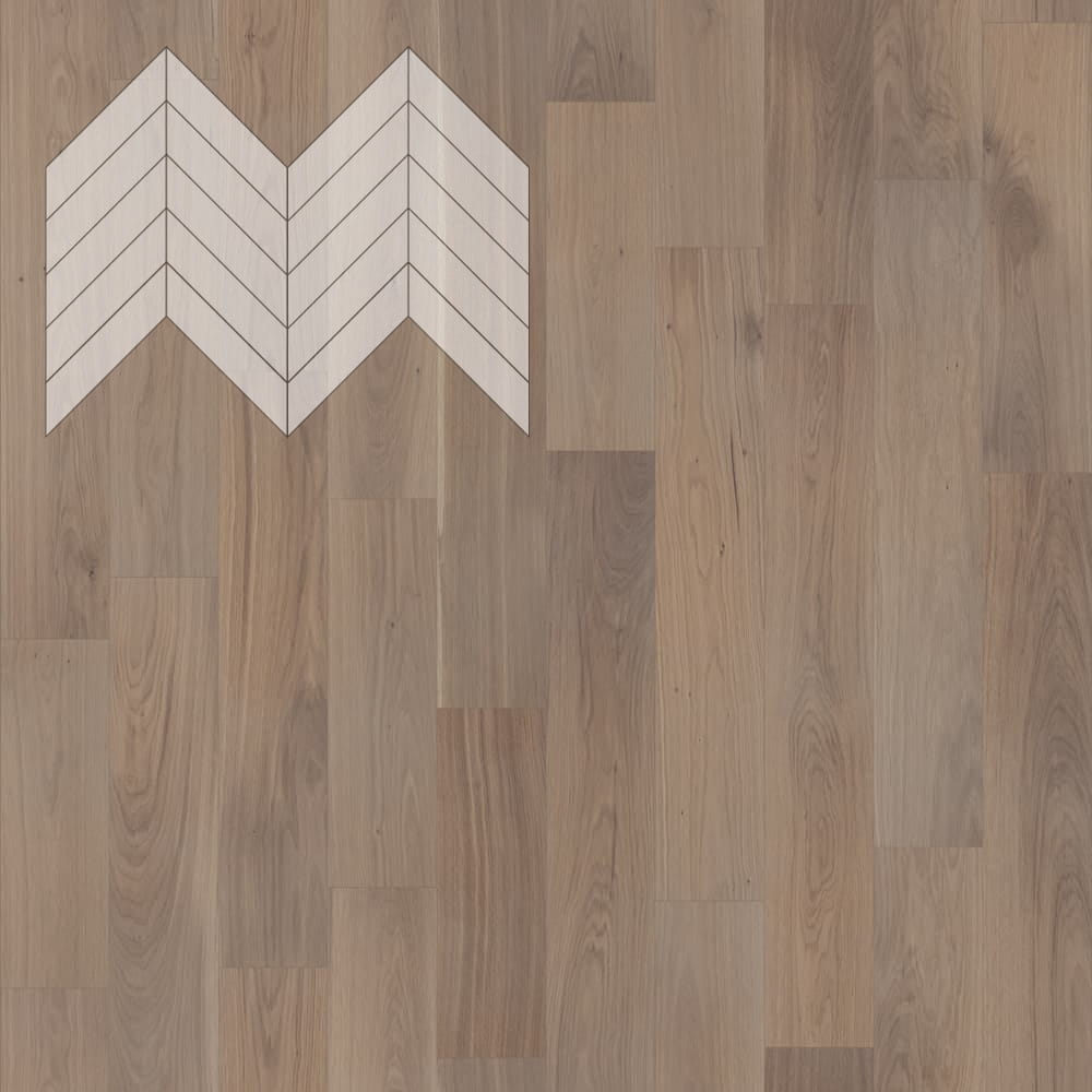 Паркет Елка Французская Lab Arte Chevron Дуб Селект Беж лак 600/490х110х14/3/45°