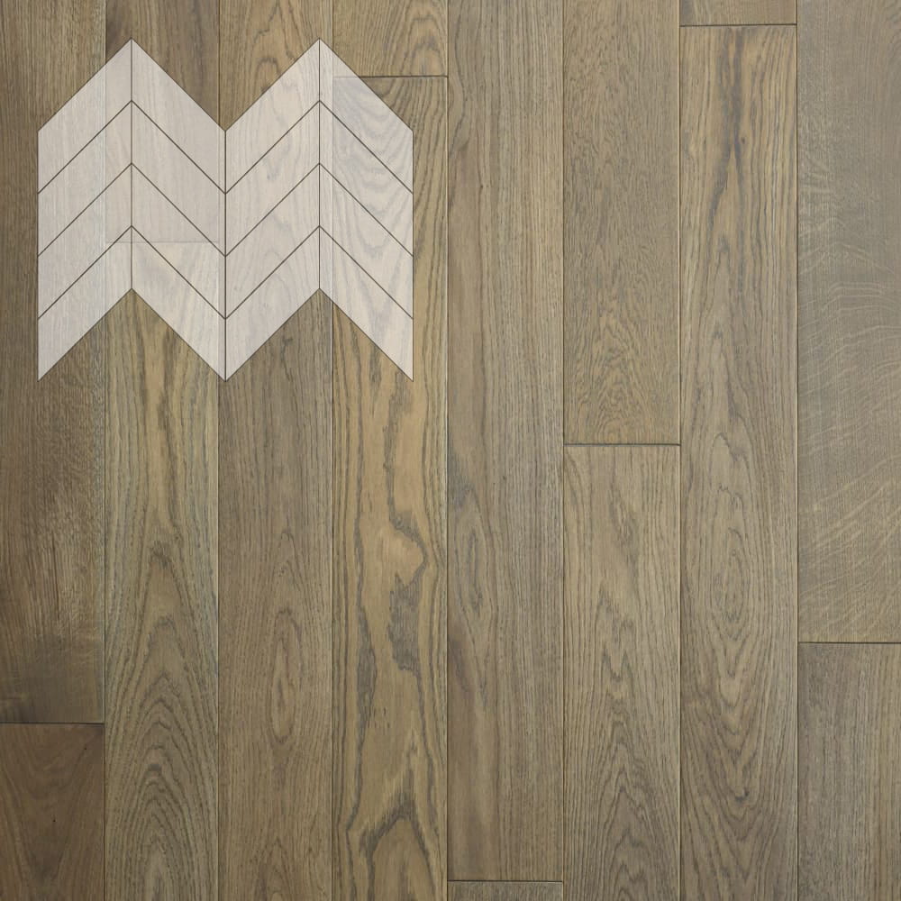 Паркет Елка Французская Lab Arte Chevron Дуб Натур Gris лак 600/450х150х14/3/45°
