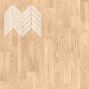 Паркет Елка Французская Lab Arte Chevron Дуб Рустик Блонд лак 600/475х125х14/3/45° в интерьере