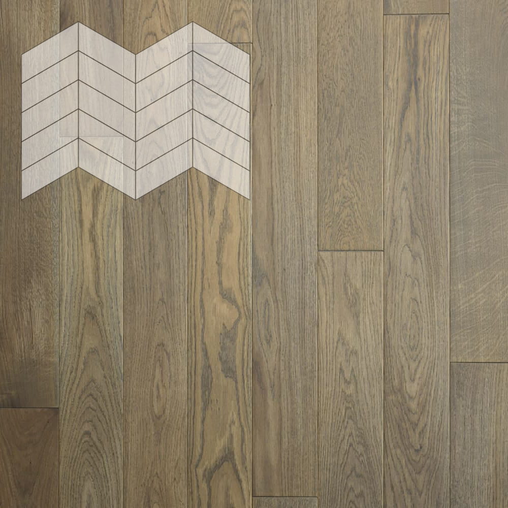 Паркет Елка Французская Lab Arte Chevron Дуб Селект Gris лак 400/328х125х14/3/60°