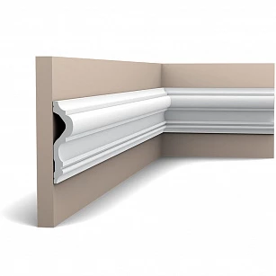 Плинтус из дюрополимера Orac Decor P8050 2000х120х30 в интерьере