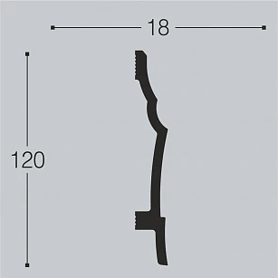 Плинтус напольный Bello Deco XPS П19 120х18х2000 текстура