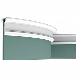 Плинтус из дюрополимера Orac Decor потолочный карниз C321F 2000х99х50 в интерьере