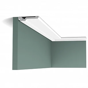 Плинтус из дюрополимера Orac Decor потолочный карниз C356 2000x20x100 в интерьере