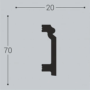 Плинтус напольный Bello Deco XPS П7 70х20х2000 текстура