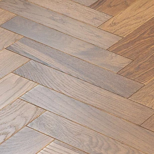 Паркет Елка Английская Lab Arte Angle Дуб Рустик Табак лак 500х150х14/3 текстура