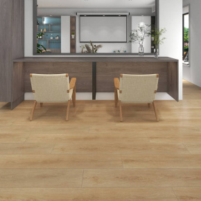 ПВХ Покрытие Calitex Elementals Parhan Plank Click ES1001 1220x182x4 (2,442 м2) в интерьере