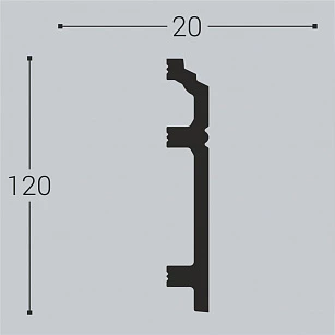 Плинтус напольный Bello Deco XPS П12 120х20х2000 текстура
